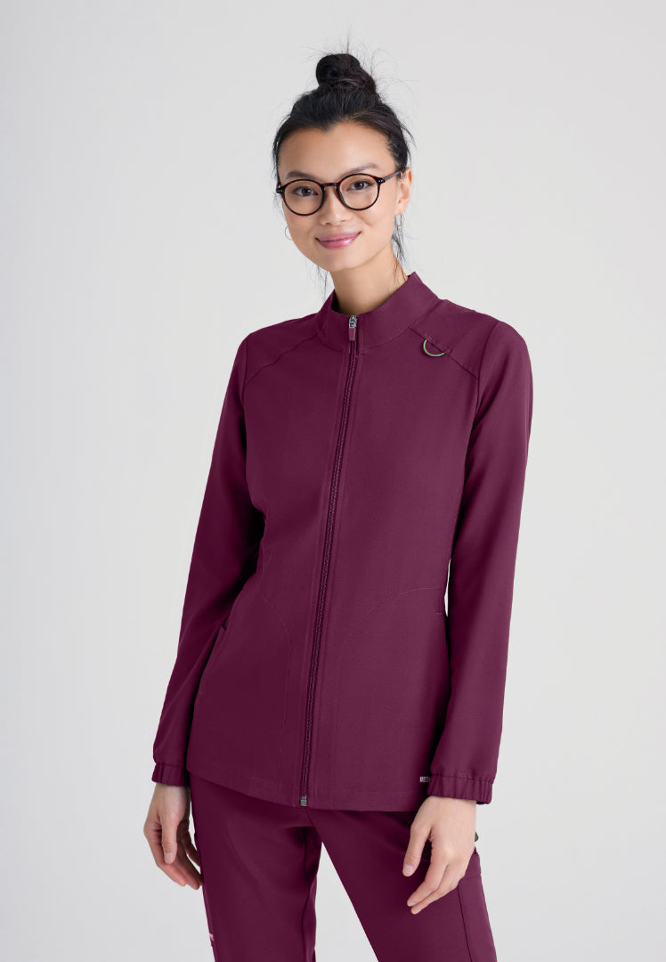 Virtue 3-Pocket Warm-Up Jacket - Wine