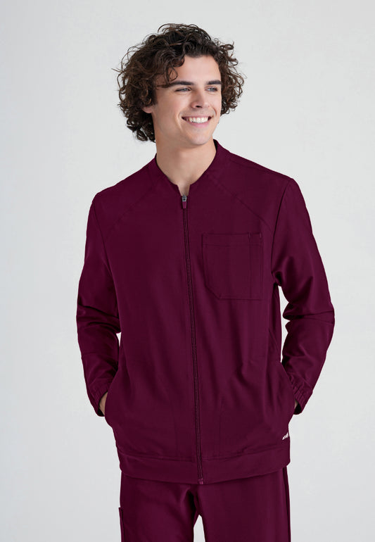 Cycle 3-Pocket Warm-Up Jacket - Wine