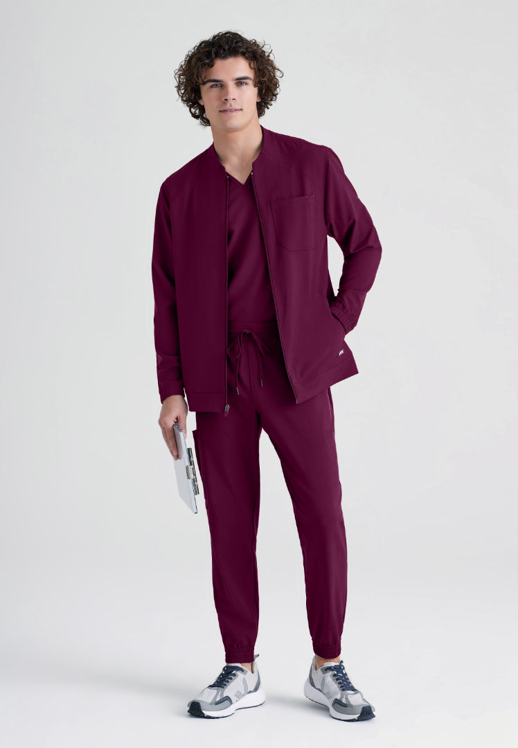 Cycle 3-Pocket Warm-Up Jacket - Wine