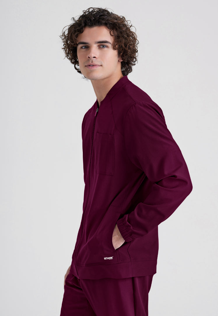 Cycle 3-Pocket Warm-Up Jacket - Wine