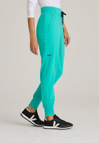 Eden 5-Pocket Mid-Rise Jogger Scrub Pant - Alpine Aqua