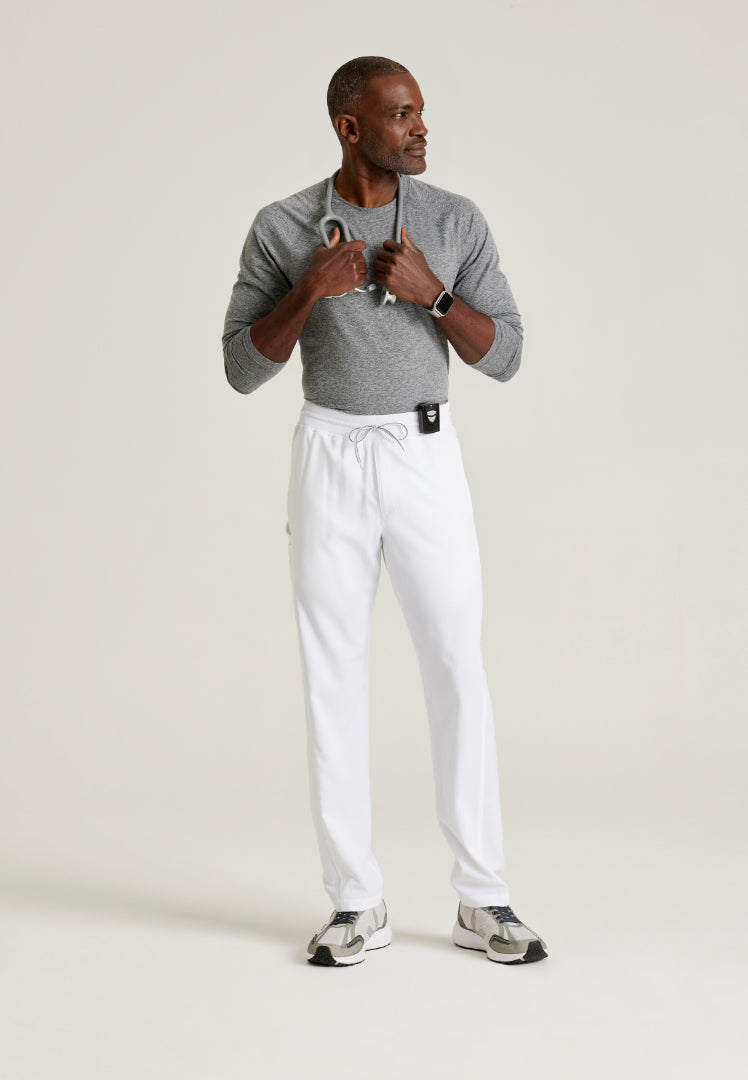 Hudson 6-Pocket Scrub Pant - White