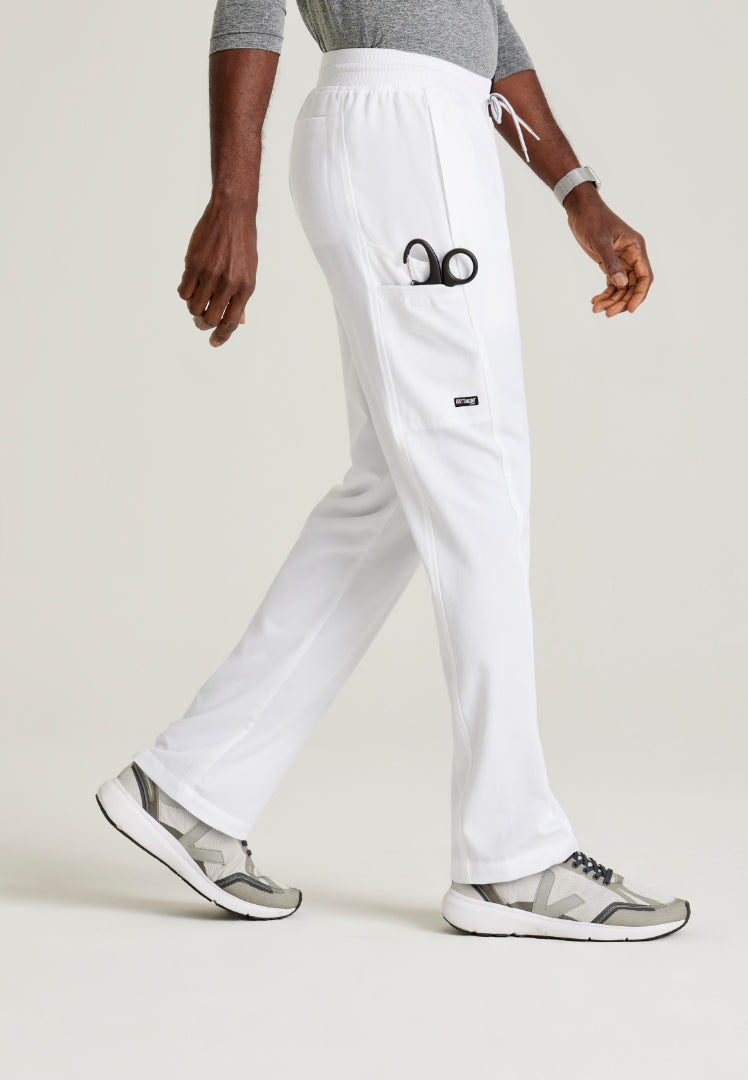 Hudson 6-Pocket Scrub Pant - White