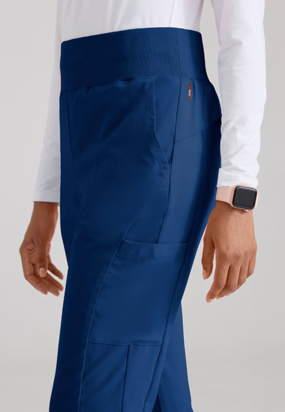Pantalón médico cargo Renee de 6 bolsillos - Índigo