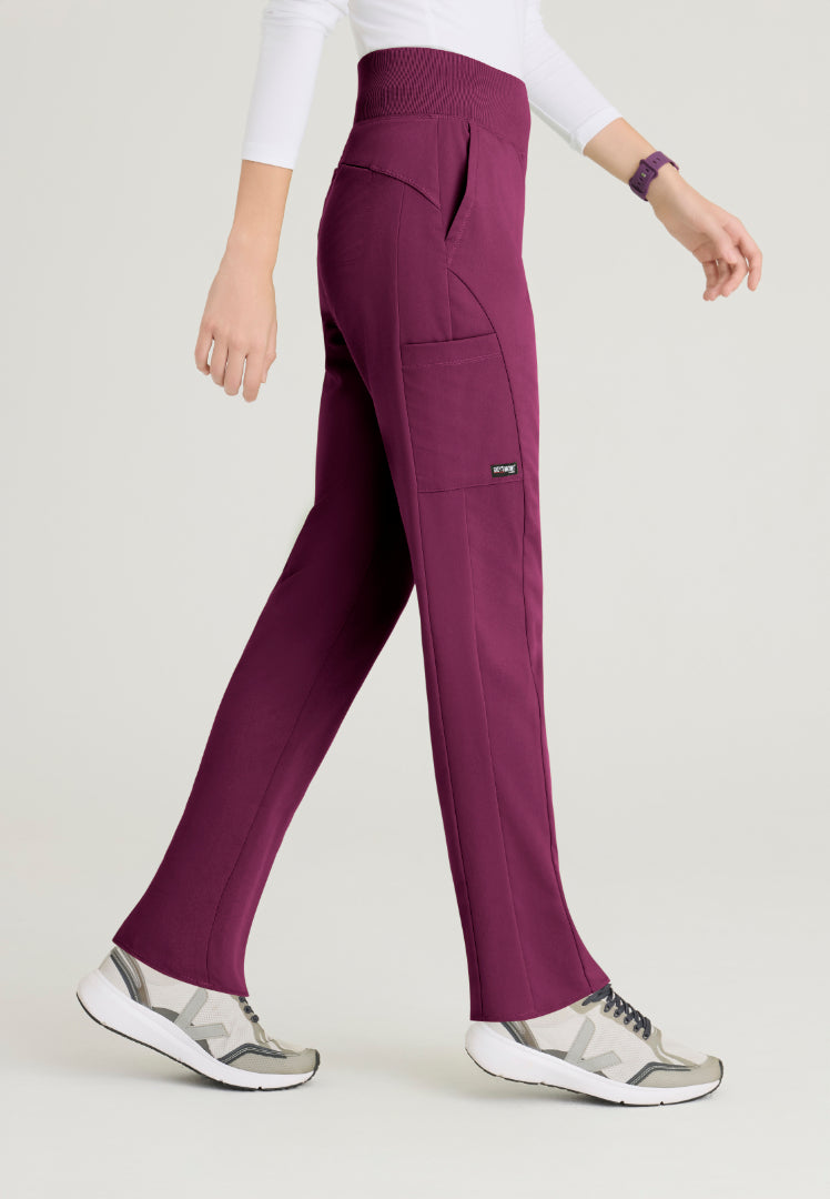 Renee 6-Pocket Cargo Scrub Pant - Wine