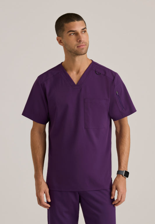 Murphy 2-Pocket V-Neck Scrub Top - Eggplant