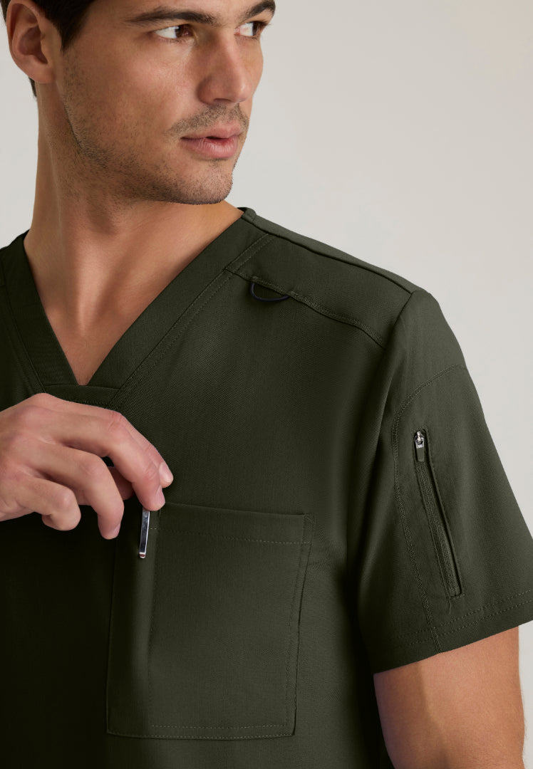 Murphy 2-Pocket V-Neck Scrub Top - Olive