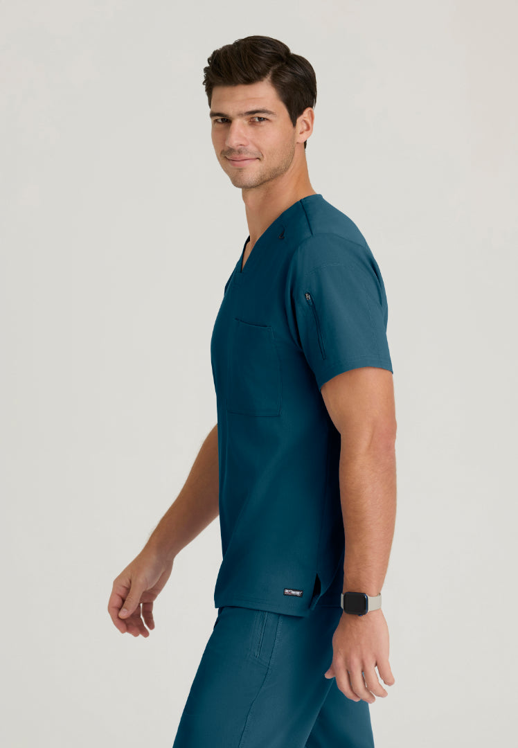 Murphy 2-Pocket V-Neck Scrub Top - Bahama