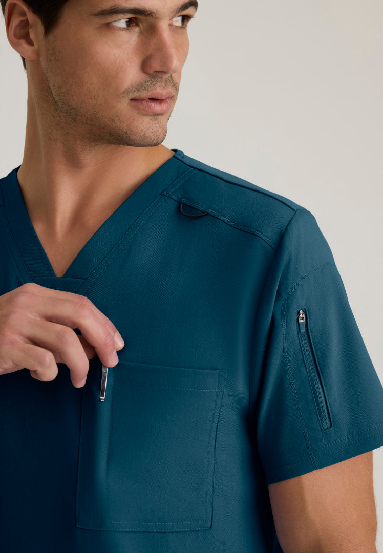 Murphy 2-Pocket V-Neck Scrub Top - Bahama