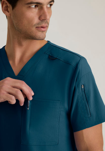 Murphy 2-Pocket V-Neck Scrub Top - Bahama