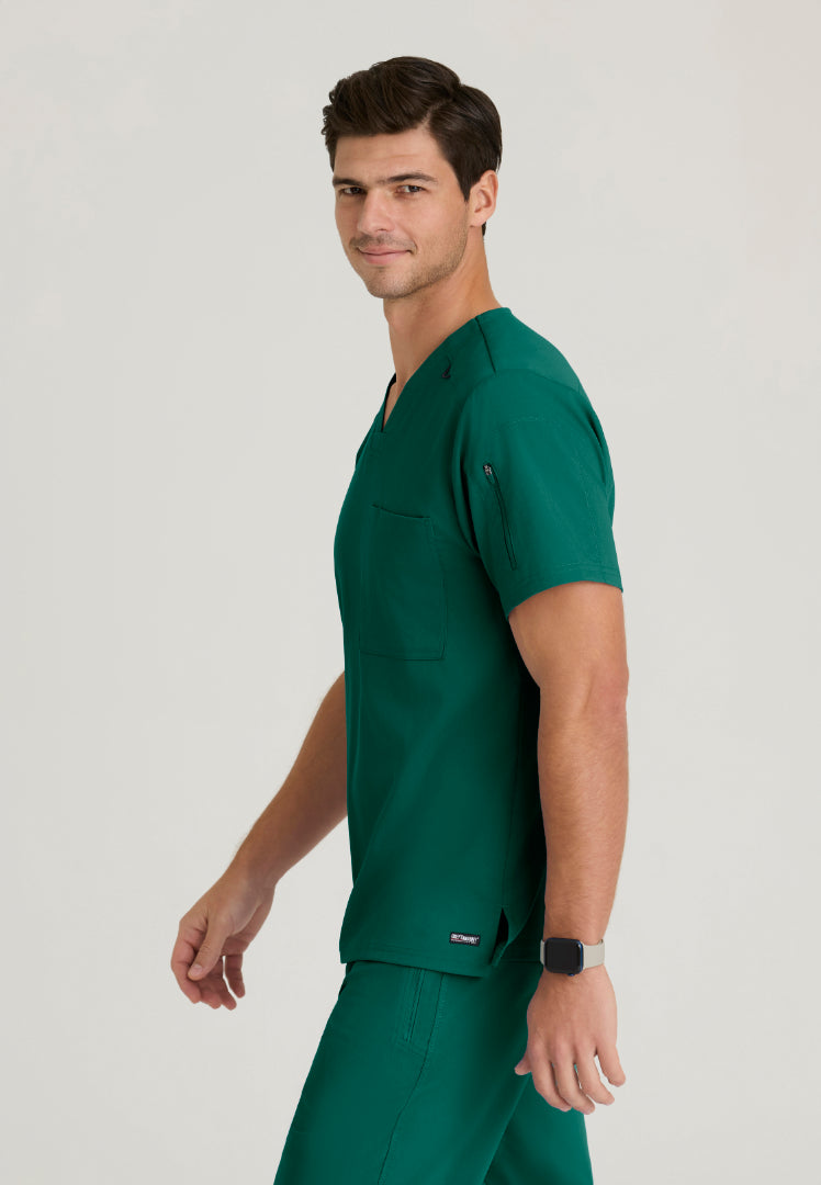 Murphy 2-Pocket V-Neck Scrub Top - Hunter