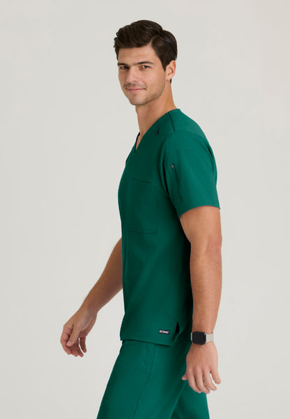 Murphy 2-Pocket V-Neck Scrub Top - Hunter