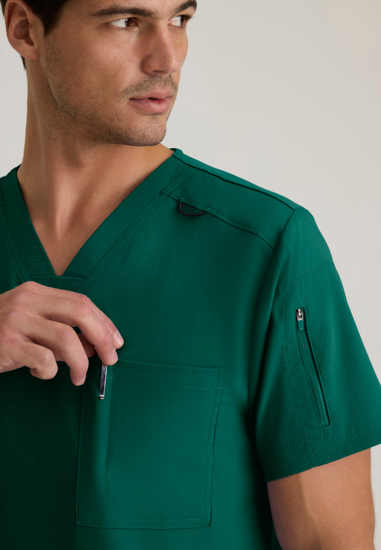 Murphy 2-Pocket V-Neck Scrub Top - Hunter