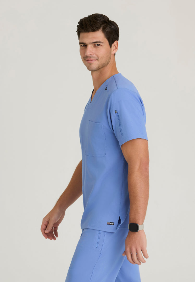 Blusa médica Murphy con cuello en V y dos bolsillos - Ciel