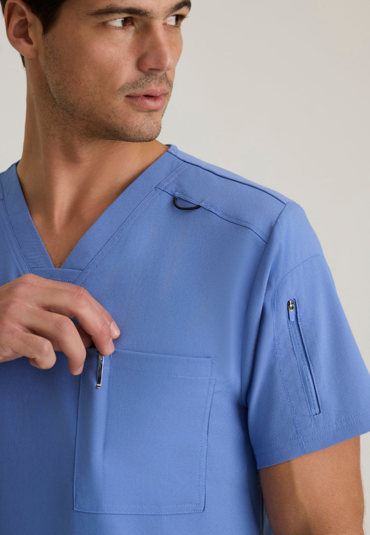 Blusa médica Murphy con cuello en V y dos bolsillos - Ciel