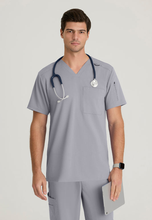 Murphy 2-Pocket V-Neck Scrub Top - Moonstruck