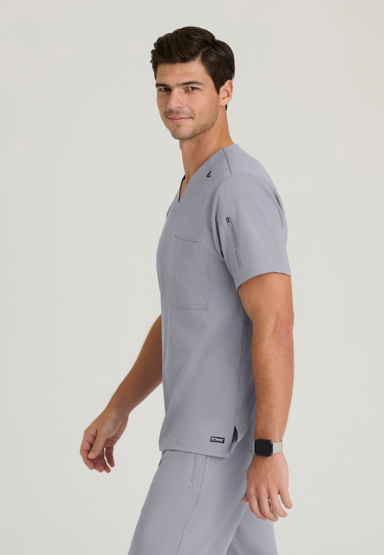 Murphy 2-Pocket V-Neck Scrub Top - Moonstruck