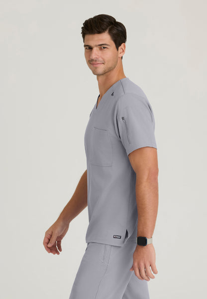 Murphy 2-Pocket V-Neck Scrub Top - Moonstruck