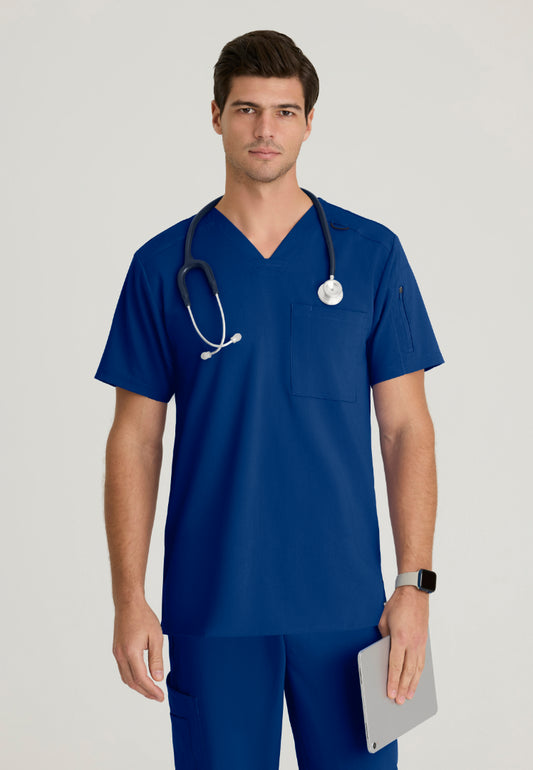 Murphy 2-Pocket V-Neck Scrub Top - Galaxy