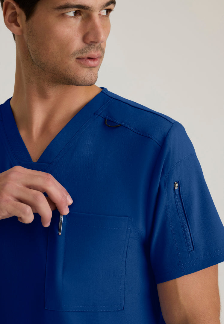 Murphy 2-Pocket V-Neck Scrub Top - Galaxy
