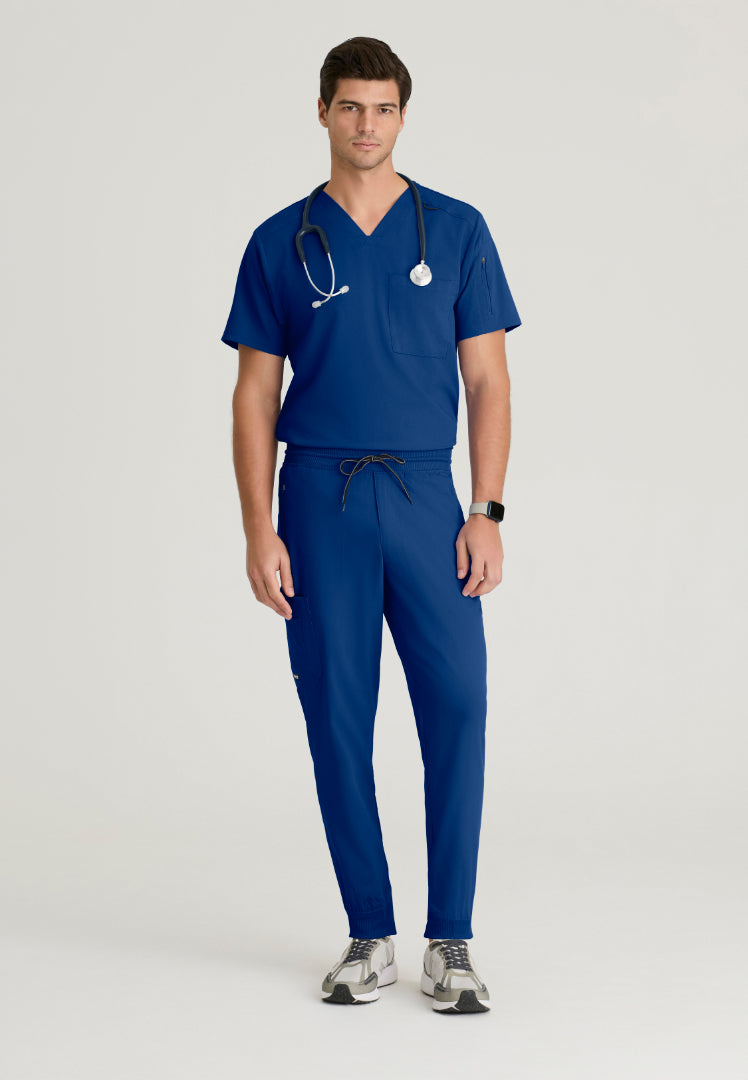 Murphy 2-Pocket V-Neck Scrub Top - Galaxy