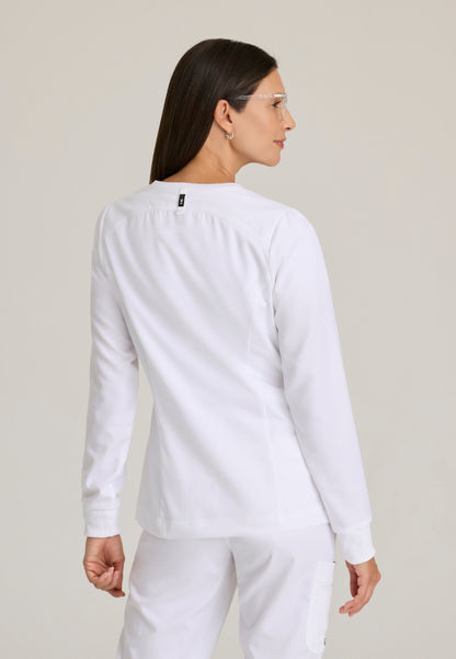 Millie 3-Pocket Scrub Jacket - White