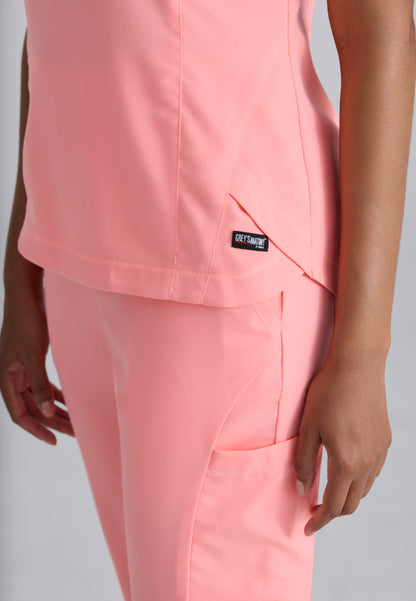 Blusa médica Capri de dos bolsillos - Papaya brillante