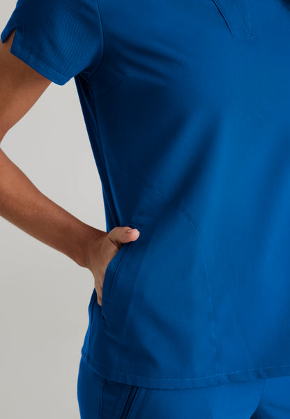Blusa médica de dos bolsillos Avery - New Royal