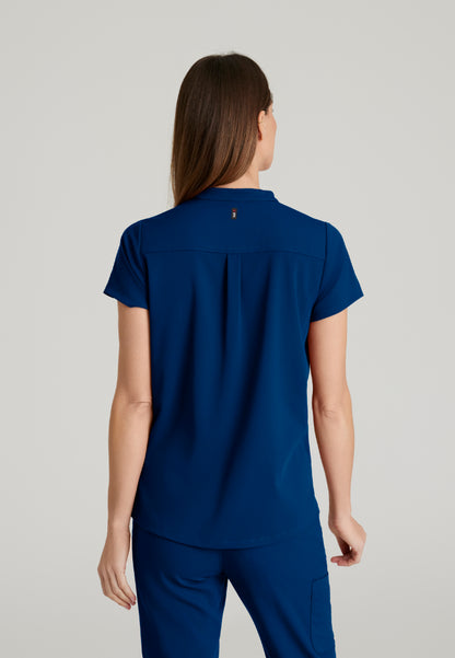 Blusa médica de dos bolsillos Avery - Índigo