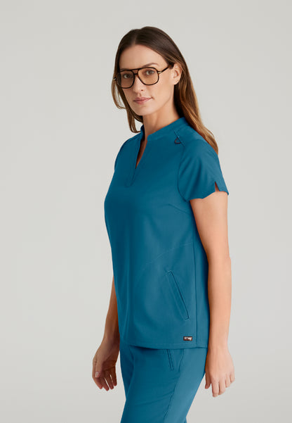 Blusa médica de dos bolsillos Avery - Bahama