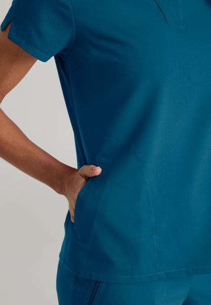 Blusa médica de dos bolsillos Avery - Bahama