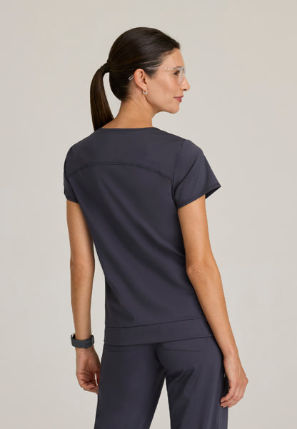 Motivate 2-Pocket Cap Sleeve Top - Steel