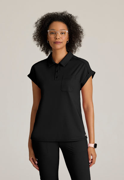 Haut à col et poche en tricot extensible « Renew » pour femme de Grey's Anatomy - Noir