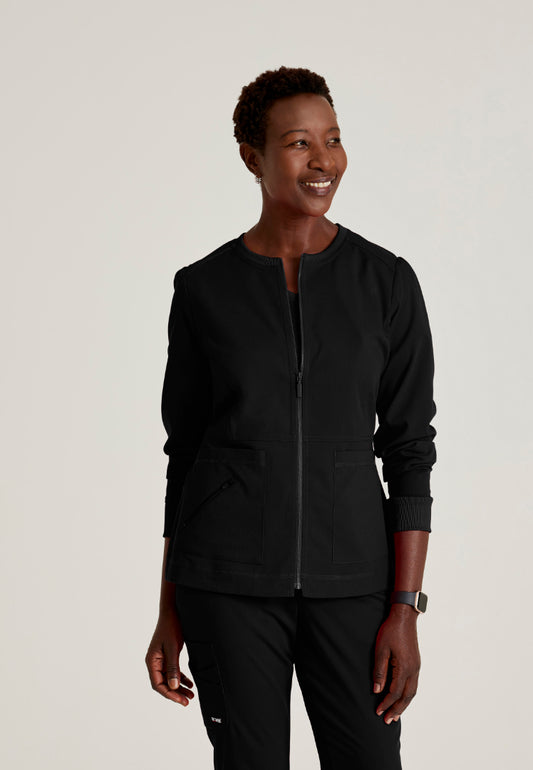Millie 3-Pocket Scrub Jacket - Black