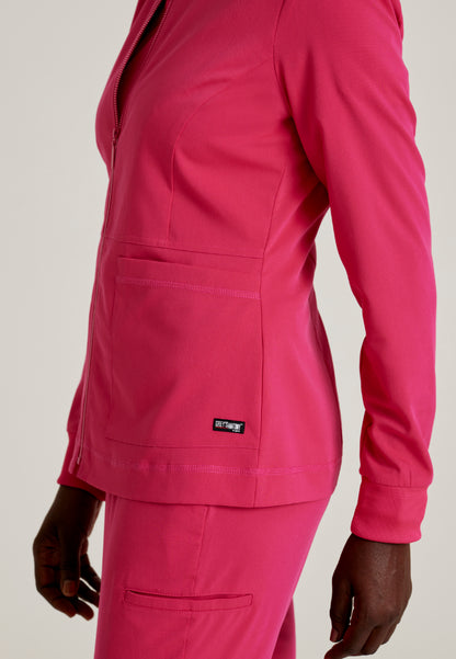 Chaqueta médica Millie de 3 bolsillos - Rosa vibrante