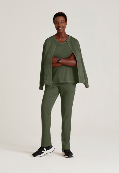 Millie 3-Pocket Scrub Jacket - Olive
