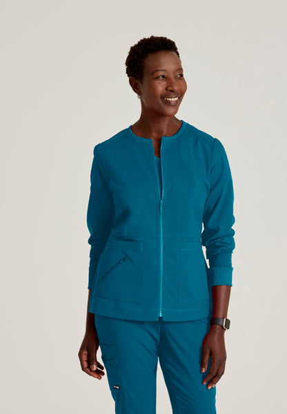 Millie 3-Pocket Scrub Jacket - Bahama