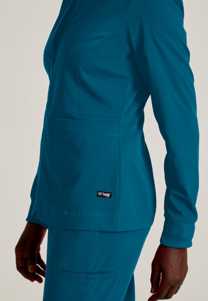 Millie 3-Pocket Scrub Jacket - Bahama