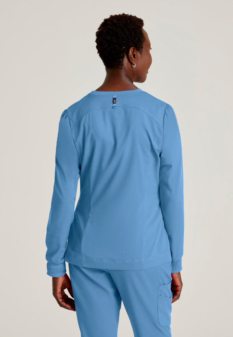 Millie 3-Pocket Scrub Jacket - Ciel