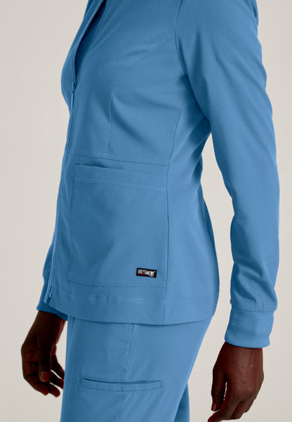 Millie 3-Pocket Scrub Jacket - Ciel