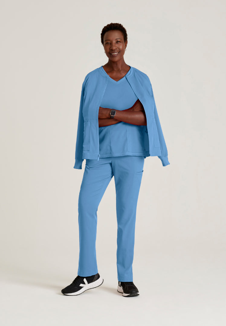 Millie 3-Pocket Scrub Jacket - Ciel