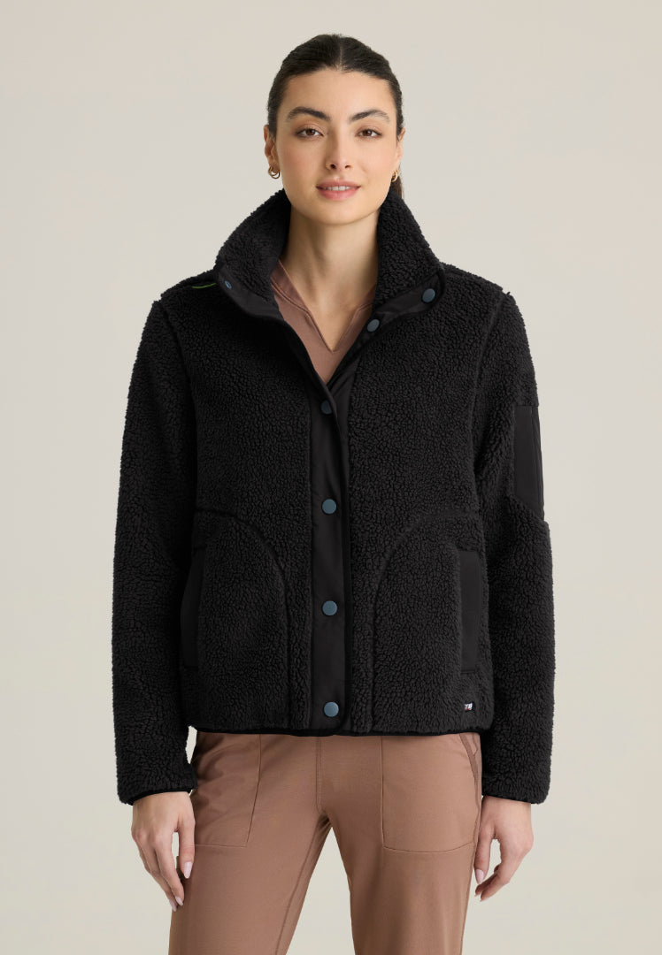 Carol 5-Pocket Sherpa Jacket - Black