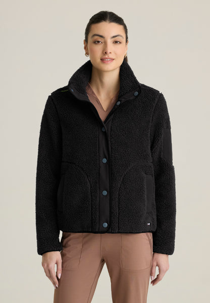 Carol 5-Pocket Sherpa Jacket - Black