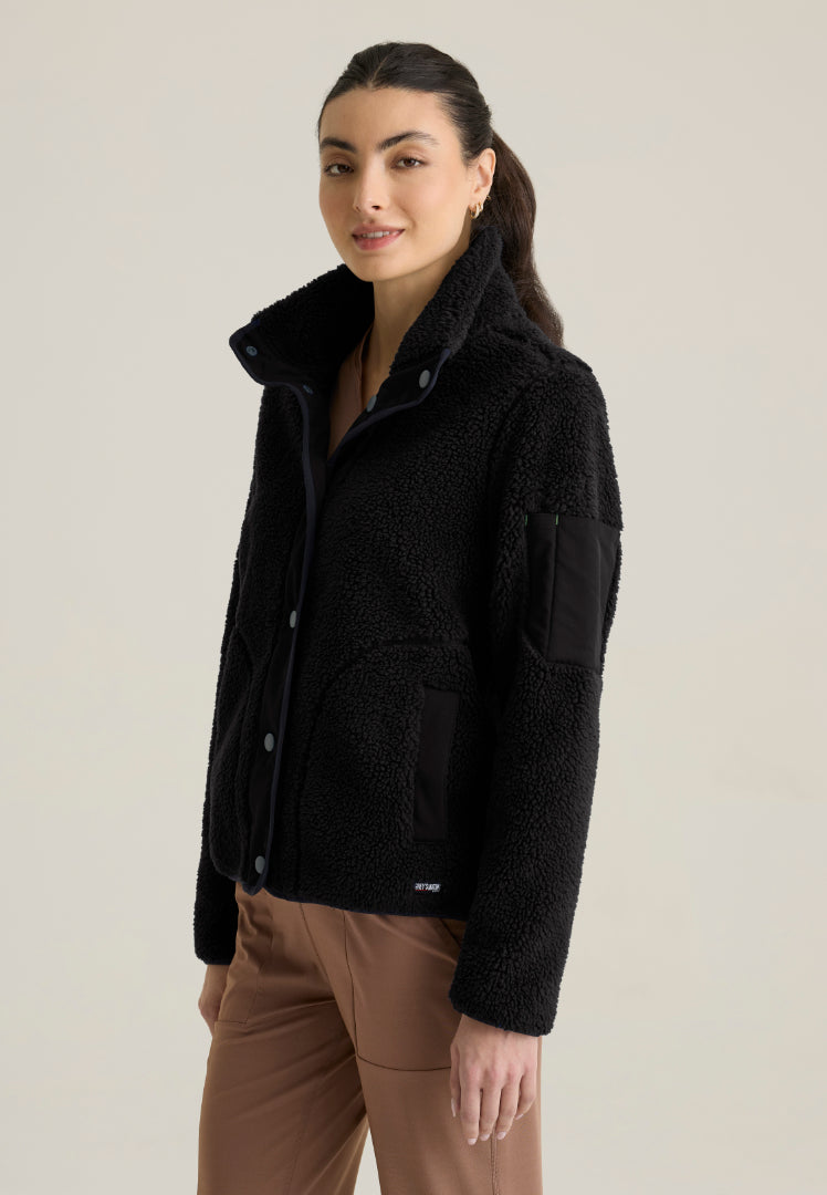 Carol 5-Pocket Sherpa Jacket - Black