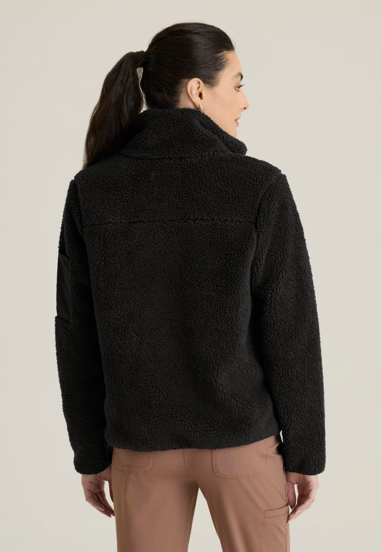 Carol 5-Pocket Sherpa Jacket - Black