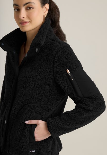 Carol 5-Pocket Sherpa Jacket - Black