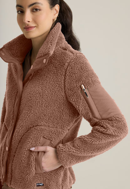 Carol 5-Pocket Sherpa Jacket - Brownstone