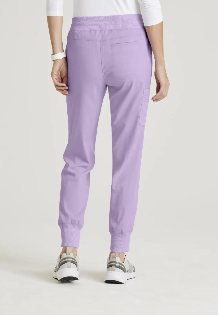 Pantalon de jogging taille mi-haute Eden à 5 poches - Violet Freesia