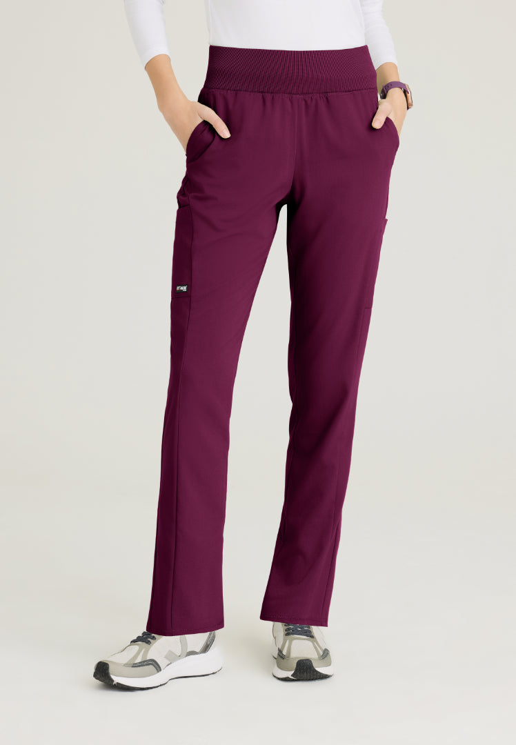 Renee 6-Pocket Cargo Scrub Pant - Wine