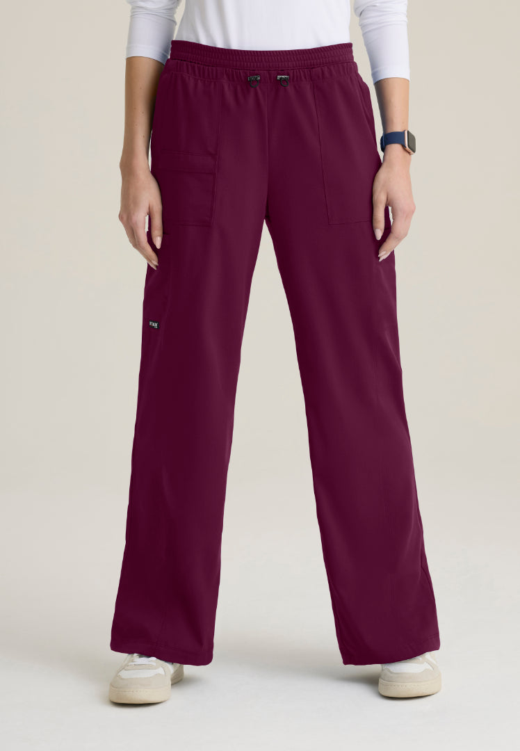 Nina 7-Pocket Wide Leg Pant - Wine